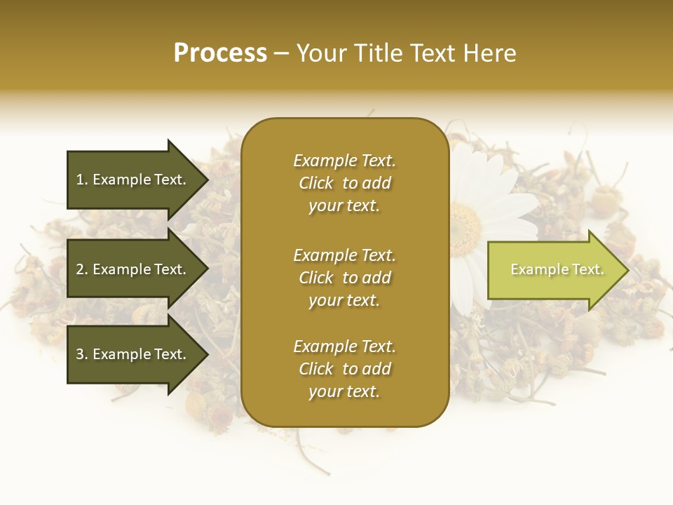 Dried Chamomile Tea Isolated On White Background PowerPoint Template