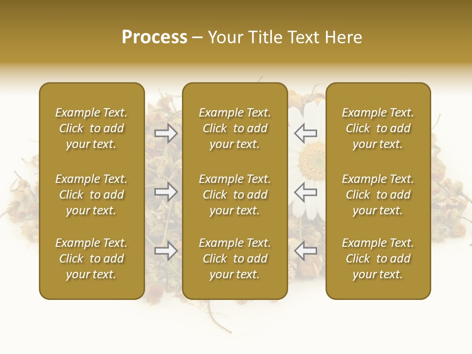 Dried Chamomile Tea Isolated On White Background PowerPoint Template