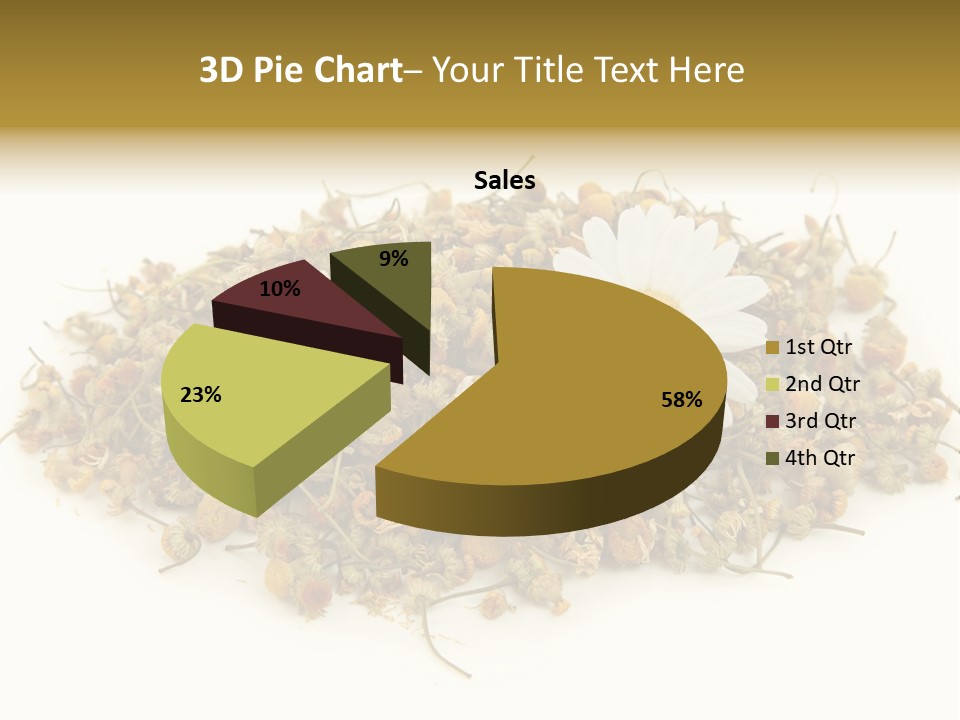 Dried Chamomile Tea Isolated On White Background PowerPoint Template