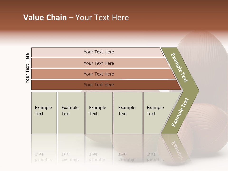 Chocolate Easter Eggs On Isolated White PowerPoint Template