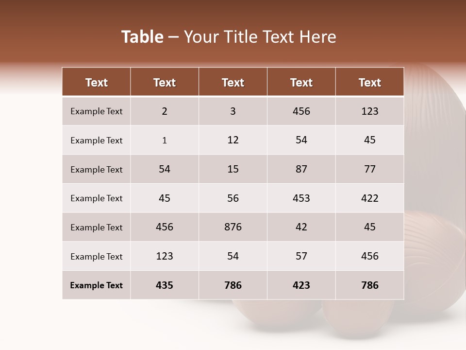 Chocolate Easter Eggs On Isolated White PowerPoint Template