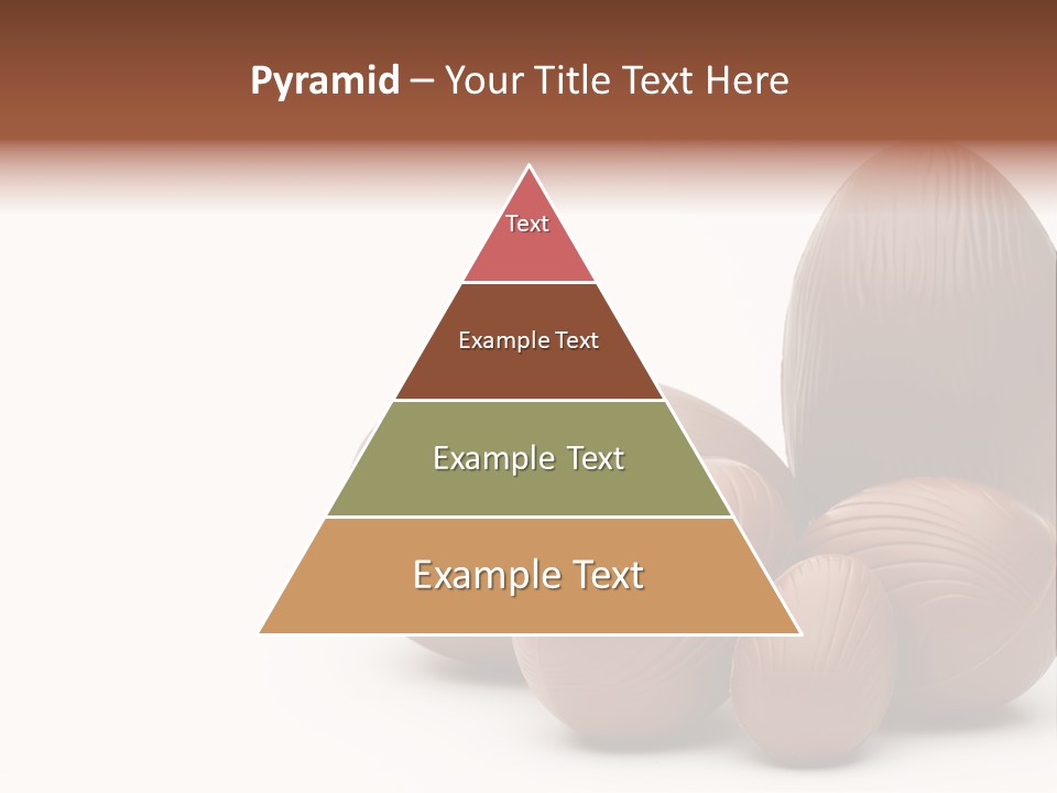 Chocolate Easter Eggs On Isolated White PowerPoint Template