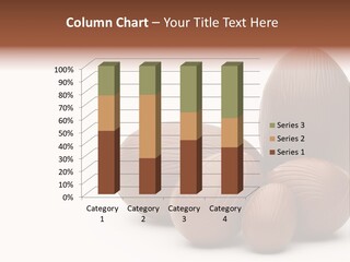 Chocolate Easter Eggs On Isolated White PowerPoint Template