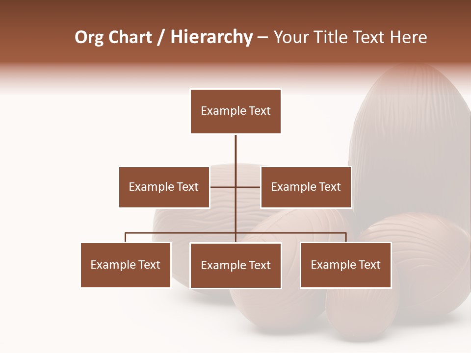 Chocolate Easter Eggs On Isolated White PowerPoint Template