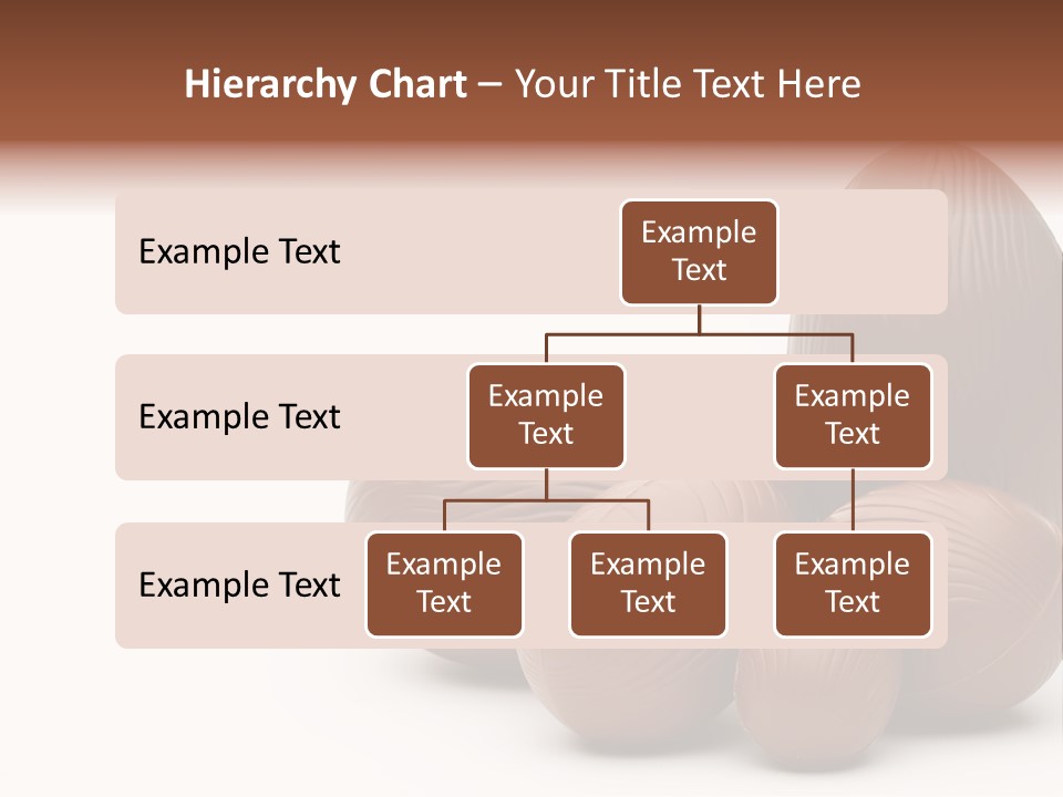 Chocolate Easter Eggs On Isolated White PowerPoint Template
