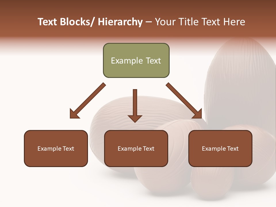 Chocolate Easter Eggs On Isolated White PowerPoint Template