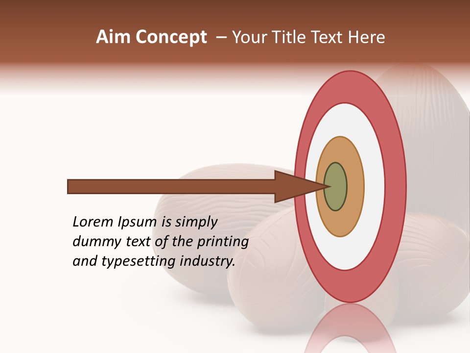 Chocolate Easter Eggs On Isolated White PowerPoint Template