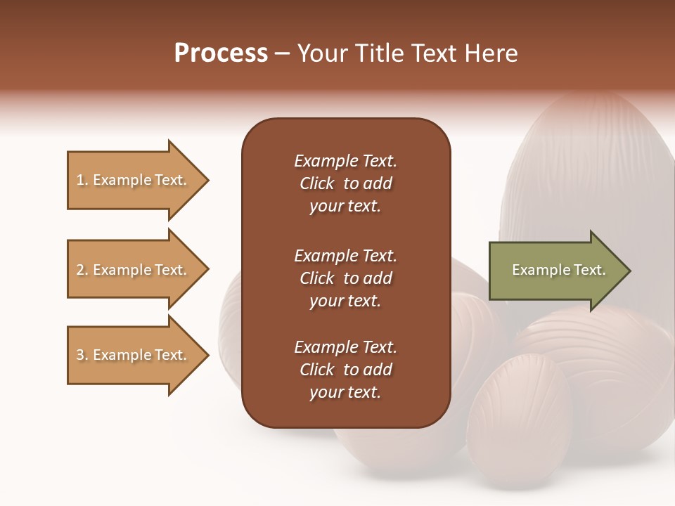 Chocolate Easter Eggs On Isolated White PowerPoint Template