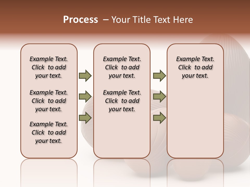 Chocolate Easter Eggs On Isolated White PowerPoint Template