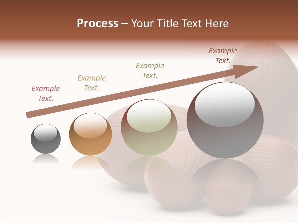 Chocolate Easter Eggs On Isolated White PowerPoint Template