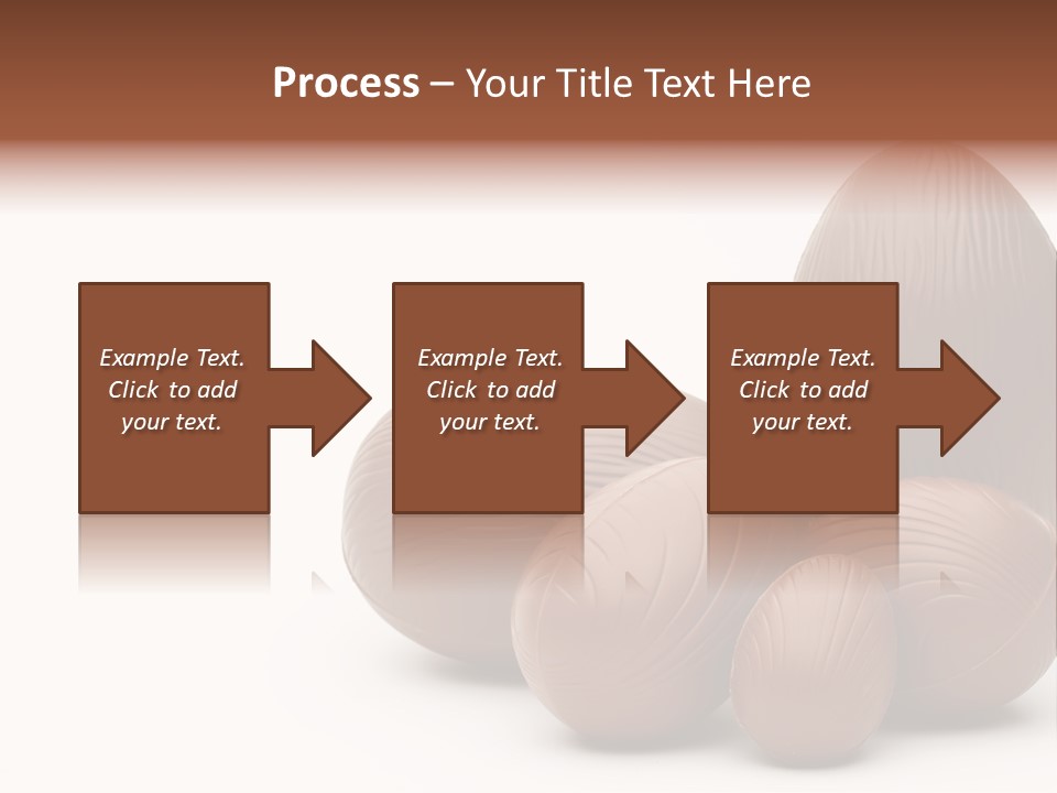 Chocolate Easter Eggs On Isolated White PowerPoint Template