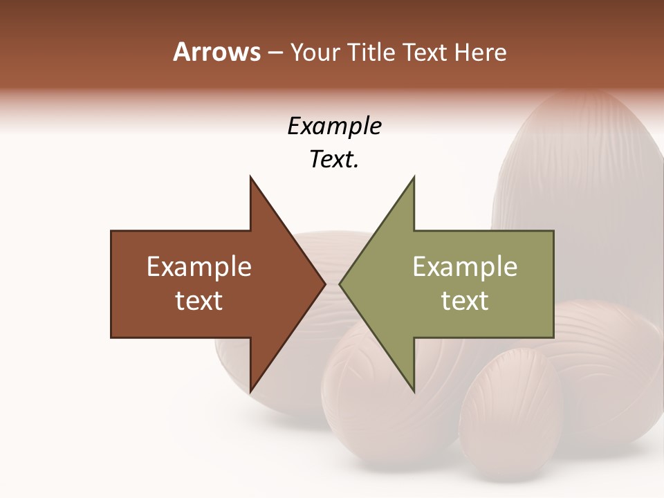 Chocolate Easter Eggs On Isolated White PowerPoint Template