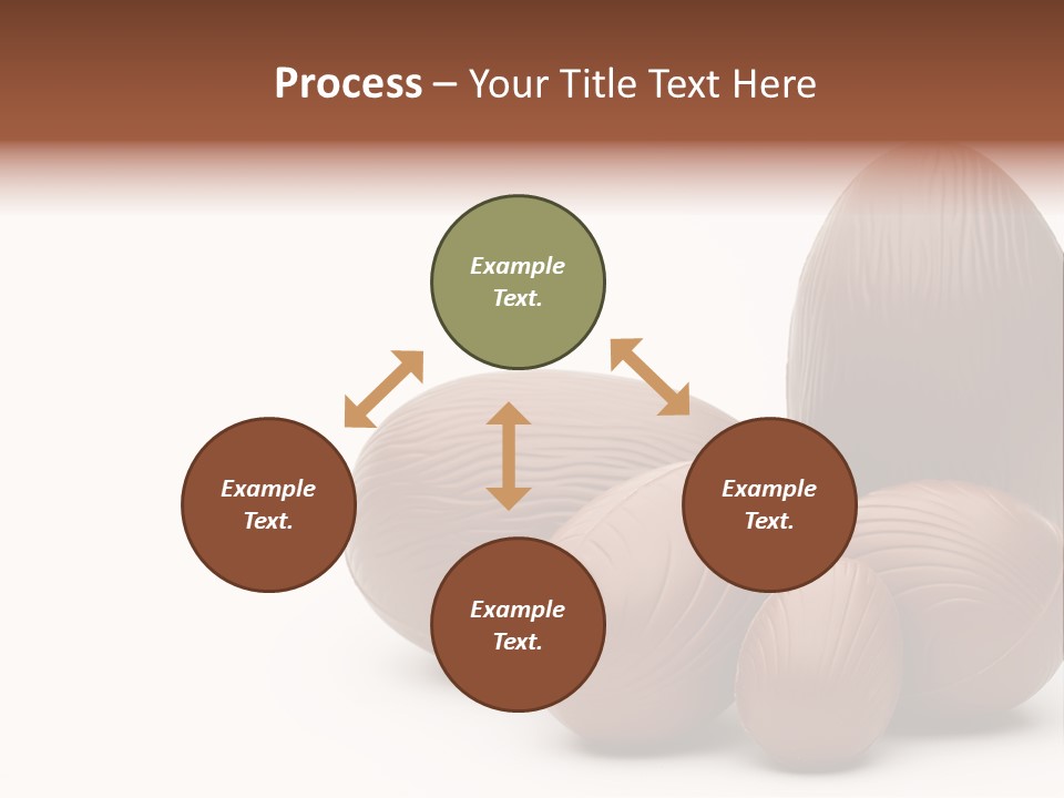 Chocolate Easter Eggs On Isolated White PowerPoint Template