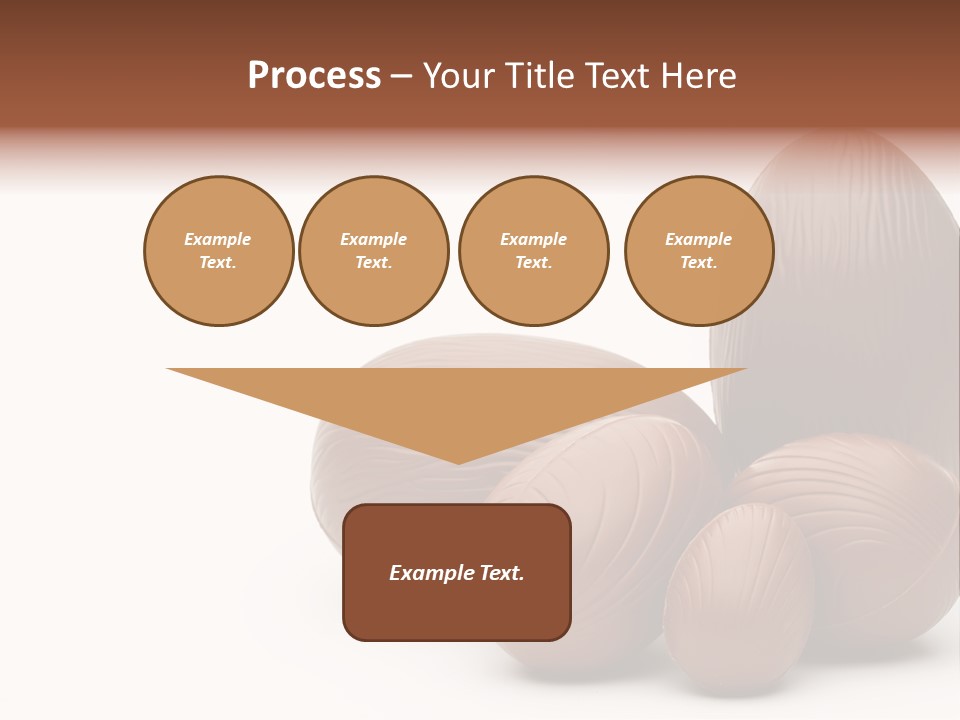 Chocolate Easter Eggs On Isolated White PowerPoint Template