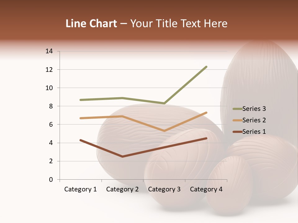 Chocolate Easter Eggs On Isolated White PowerPoint Template