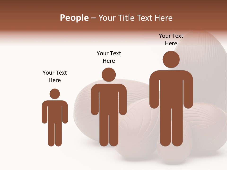 Chocolate Easter Eggs On Isolated White PowerPoint Template