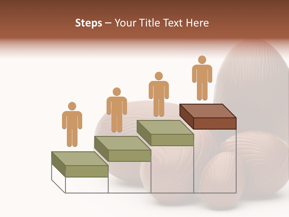 Chocolate Easter Eggs On Isolated White PowerPoint Template
