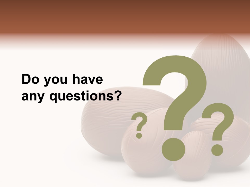 Chocolate Easter Eggs On Isolated White PowerPoint Template