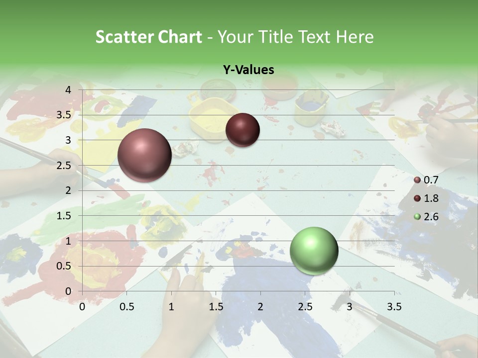 Little Children Painting During Art Class PowerPoint Template