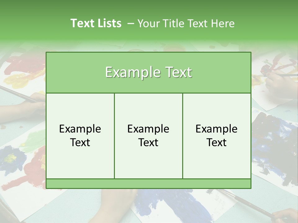 Little Children Painting During Art Class PowerPoint Template