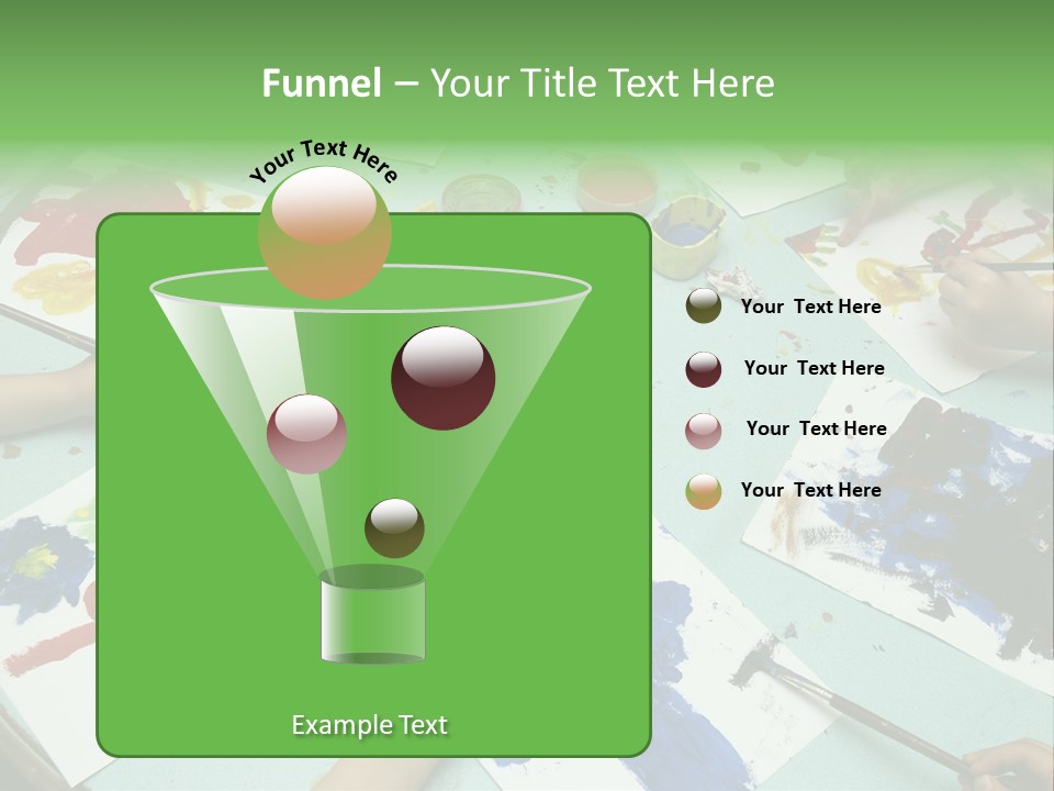 Little Children Painting During Art Class PowerPoint Template