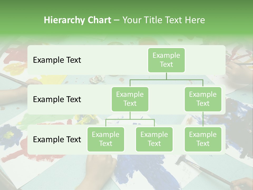 Little Children Painting During Art Class PowerPoint Template