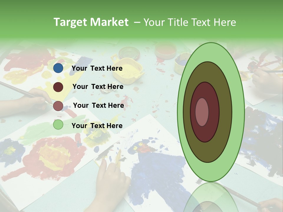 Little Children Painting During Art Class PowerPoint Template