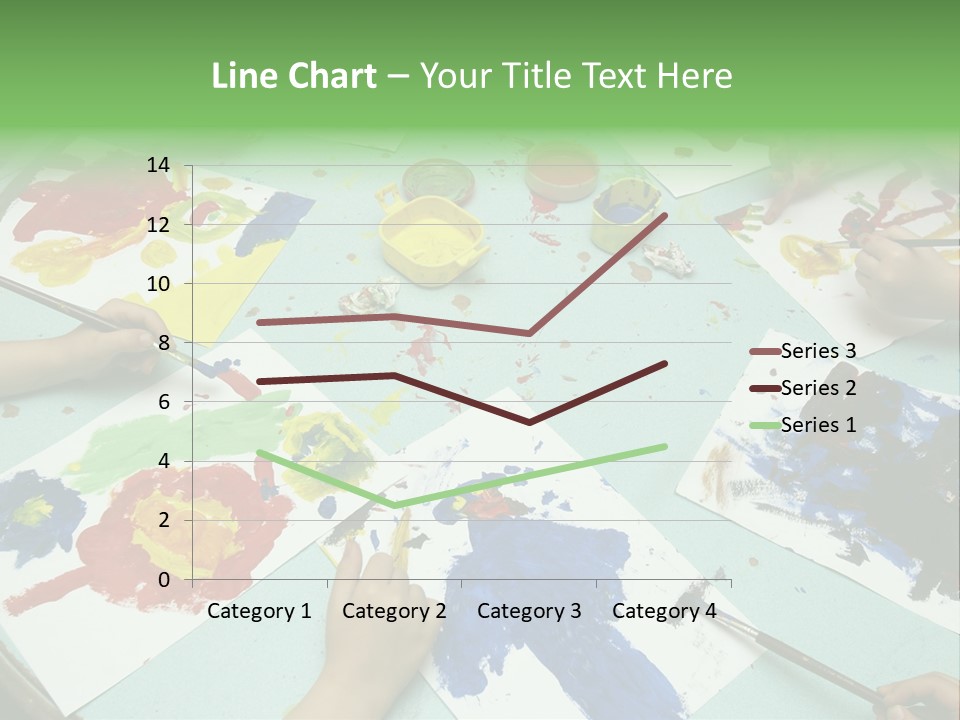 Little Children Painting During Art Class PowerPoint Template