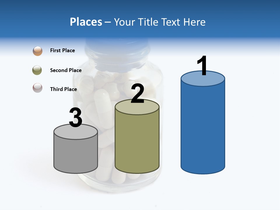 Pill Isolated On White PowerPoint Template