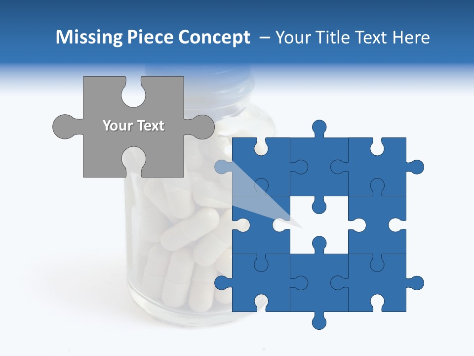 Pill Isolated On White PowerPoint Template