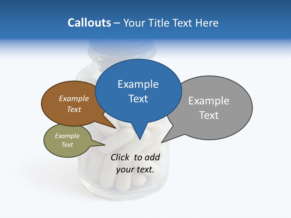 Pill Isolated On White PowerPoint Template