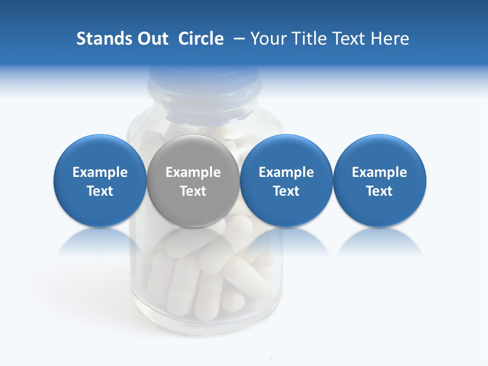 Pill Isolated On White PowerPoint Template