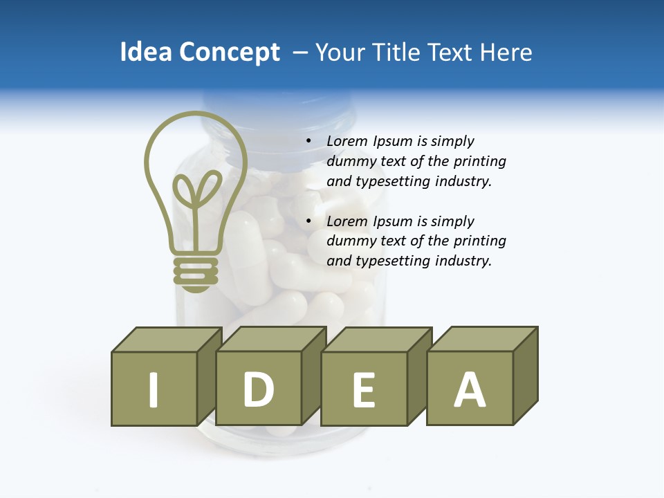 Pill Isolated On White PowerPoint Template