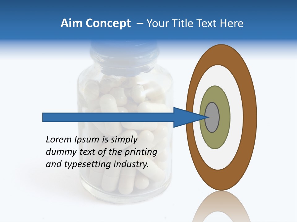 Pill Isolated On White PowerPoint Template