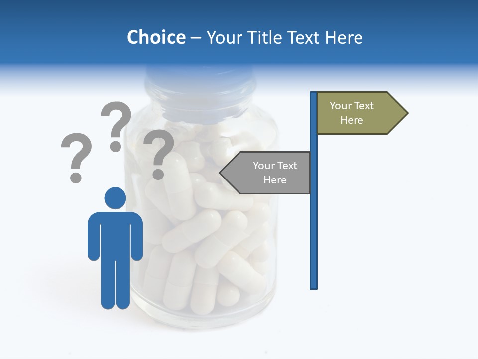 Pill Isolated On White PowerPoint Template