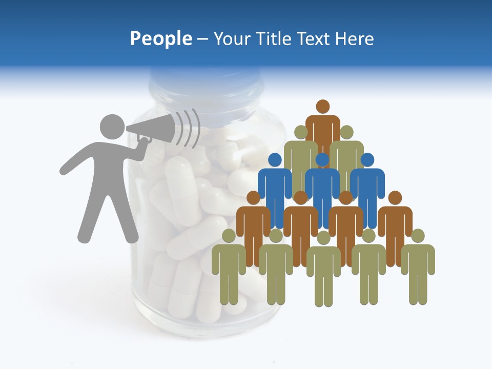 Pill Isolated On White PowerPoint Template