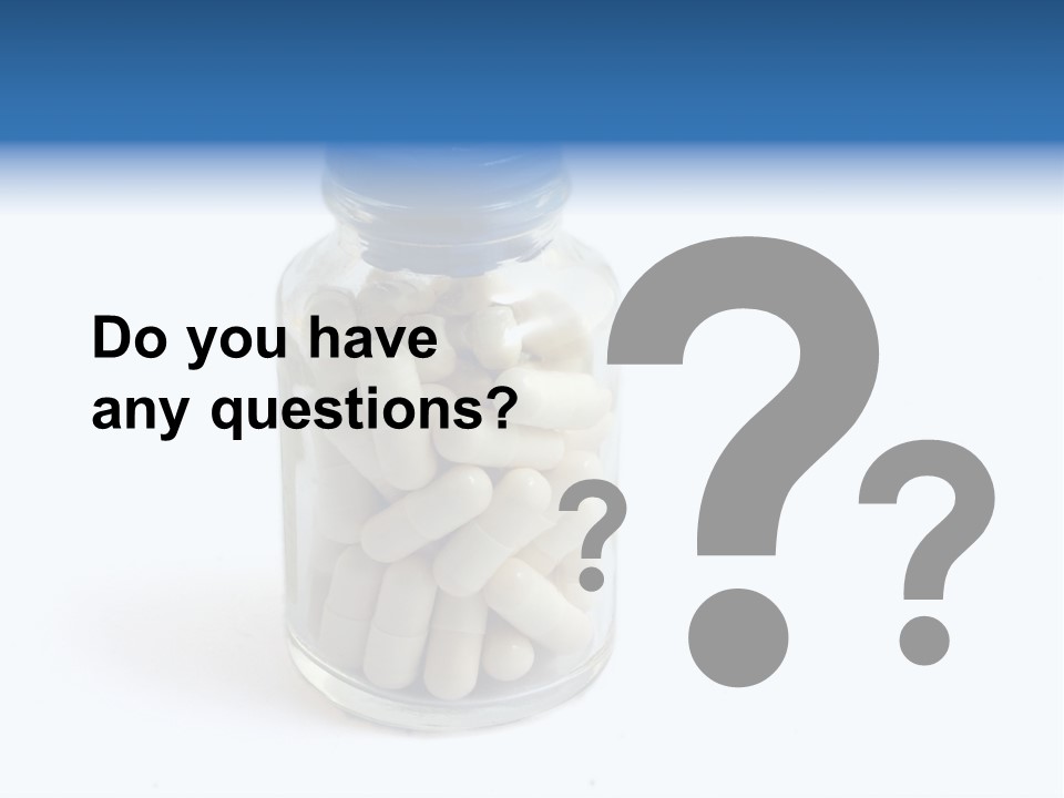 Pill Isolated On White PowerPoint Template