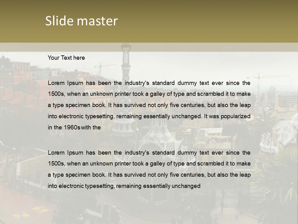 Park Guell By Antoni Gaudi Architect PowerPoint Template