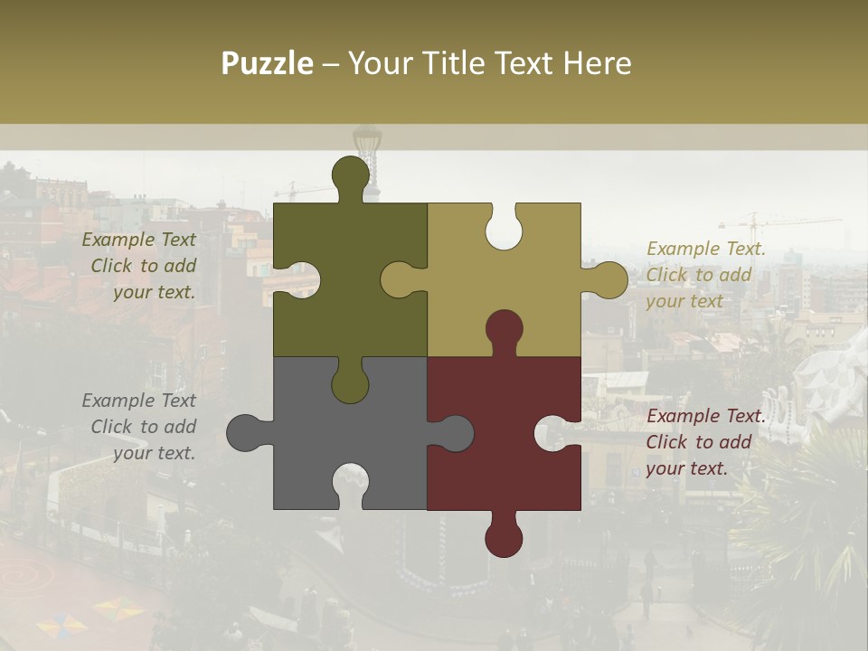 Park Guell By Antoni Gaudi Architect PowerPoint Template