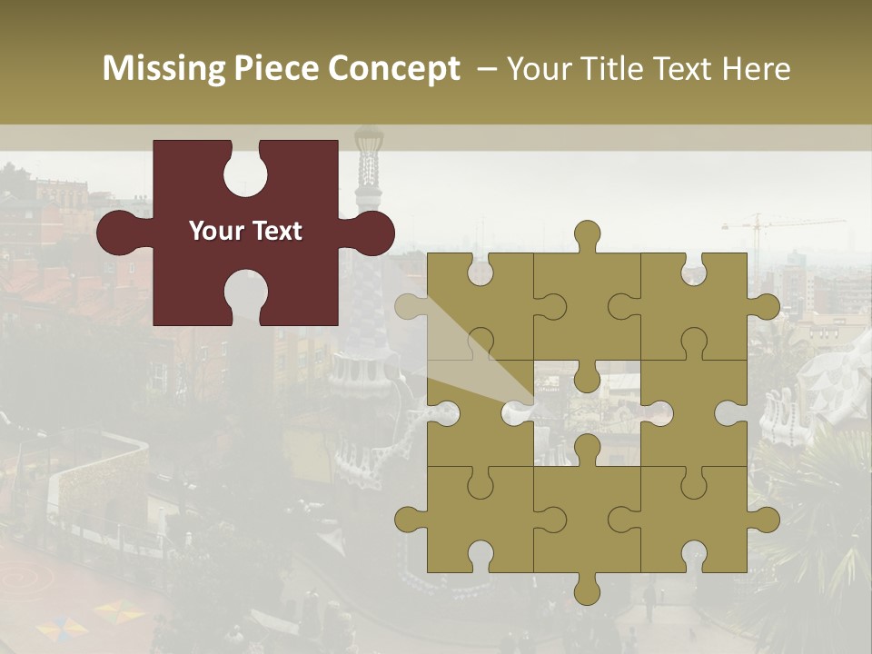 Park Guell By Antoni Gaudi Architect PowerPoint Template