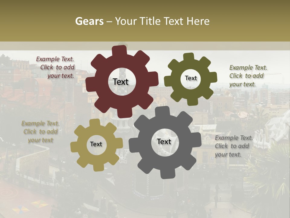 Park Guell By Antoni Gaudi Architect PowerPoint Template