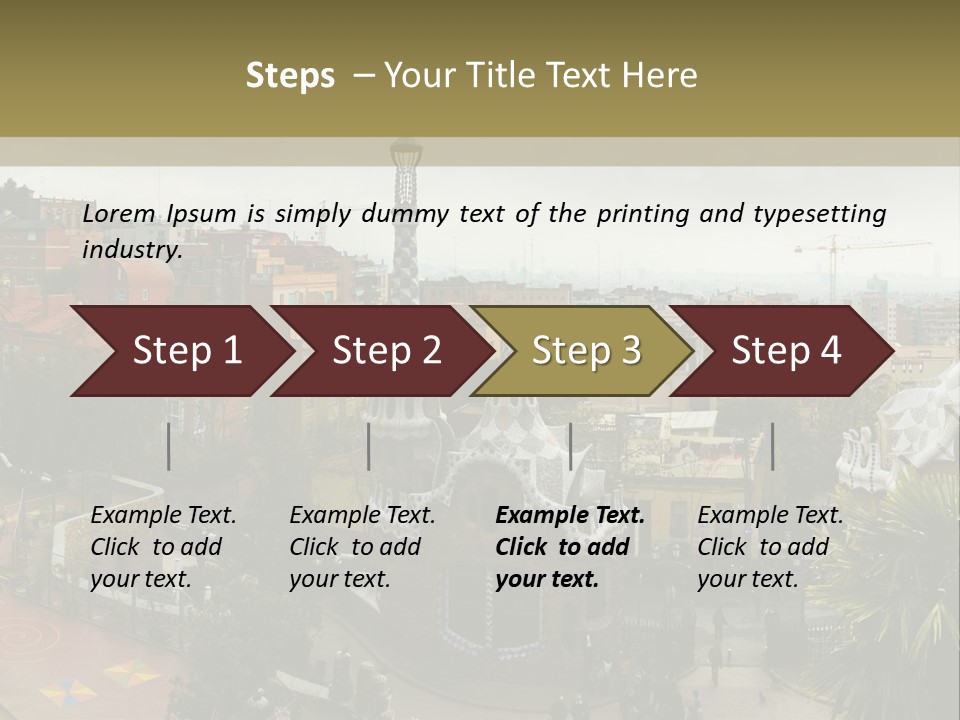 Park Guell By Antoni Gaudi Architect PowerPoint Template
