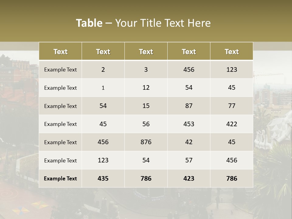 Park Guell By Antoni Gaudi Architect PowerPoint Template