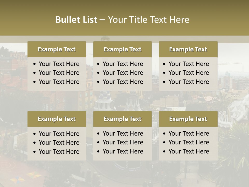 Park Guell By Antoni Gaudi Architect PowerPoint Template