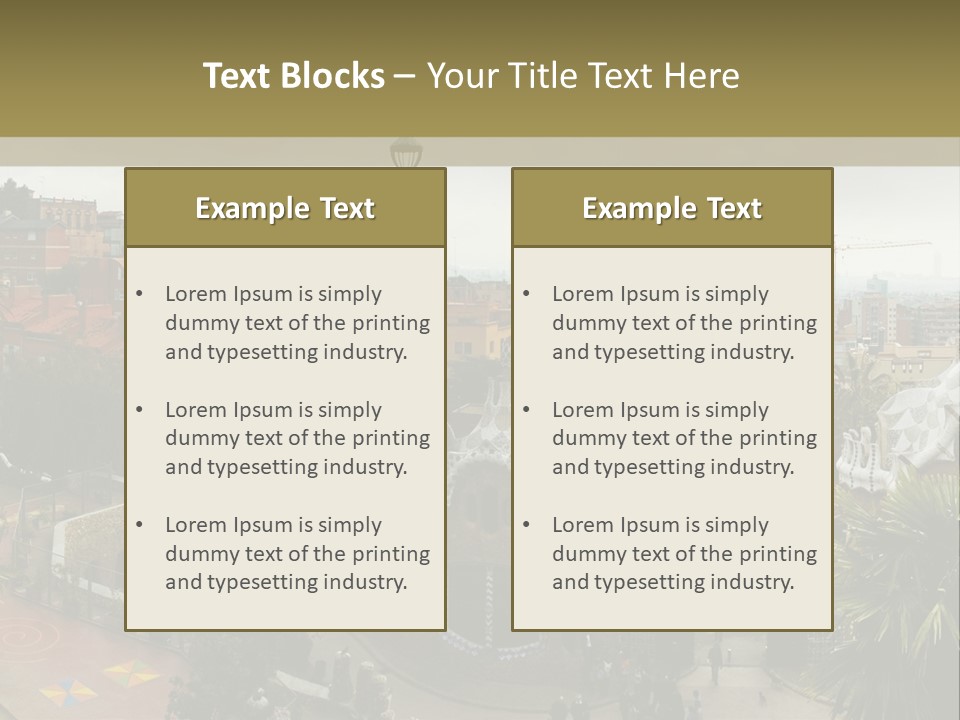 Park Guell By Antoni Gaudi Architect PowerPoint Template