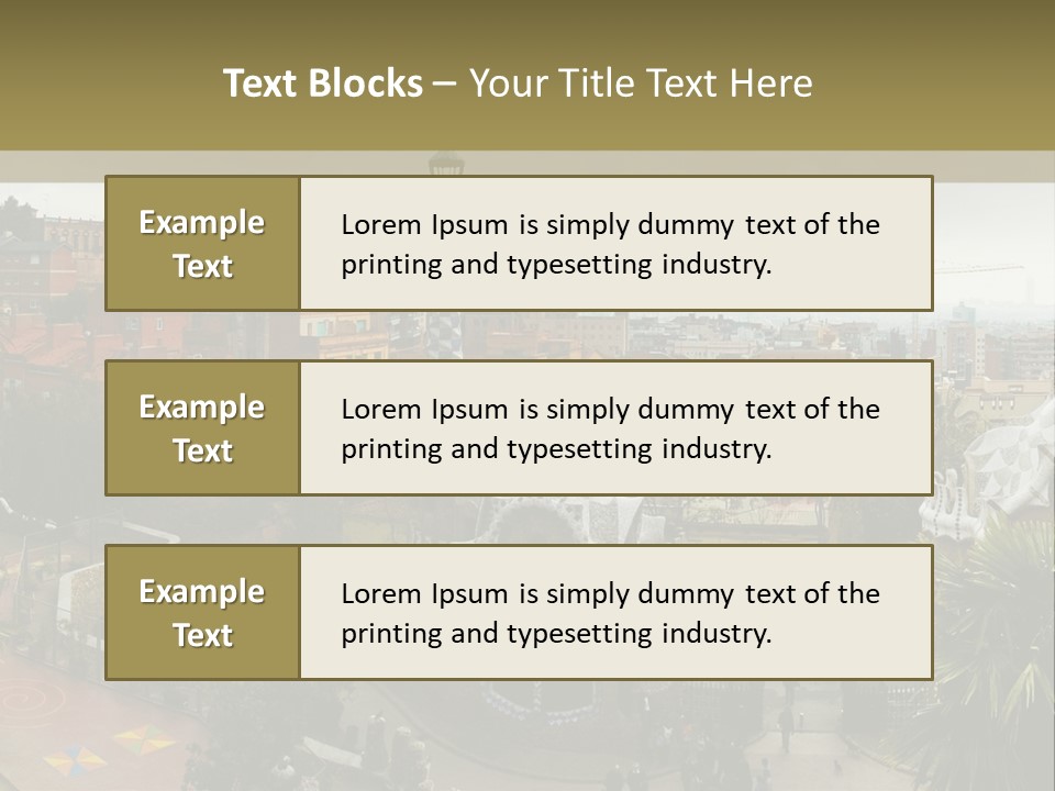 Park Guell By Antoni Gaudi Architect PowerPoint Template