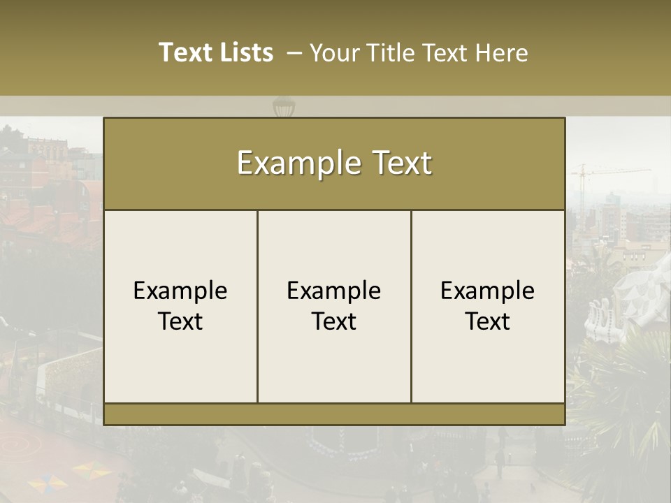 Park Guell By Antoni Gaudi Architect PowerPoint Template