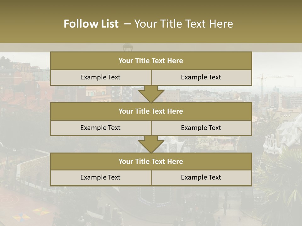 Park Guell By Antoni Gaudi Architect PowerPoint Template