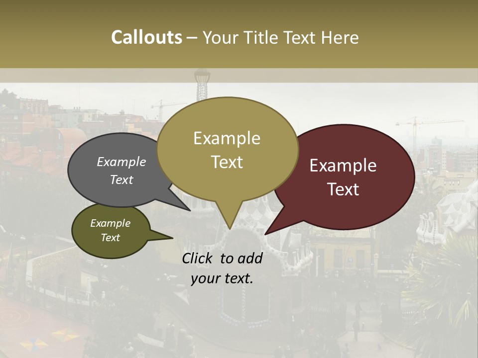 Park Guell By Antoni Gaudi Architect PowerPoint Template