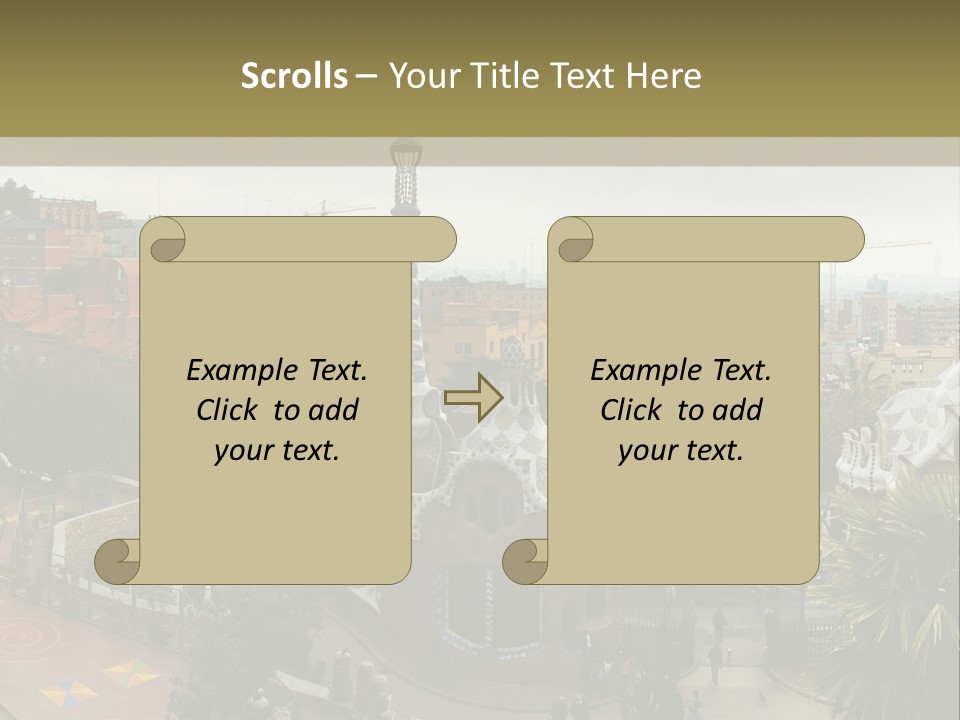 Park Guell By Antoni Gaudi Architect PowerPoint Template